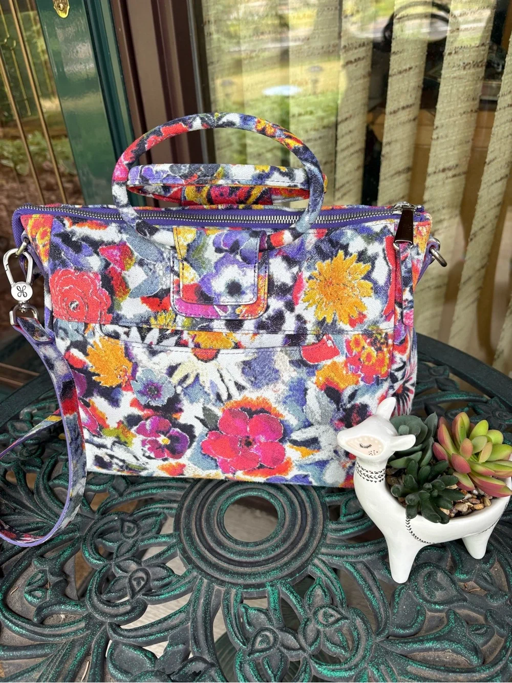 NWOT HOBO Sheila Medium Satchel Poppy Floral Crossbody Bag